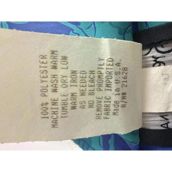 Vintage Berli Original 1970’s  Blue Floral Button-Up Blouse Size 18 Made in USA - Picture 7 of 7